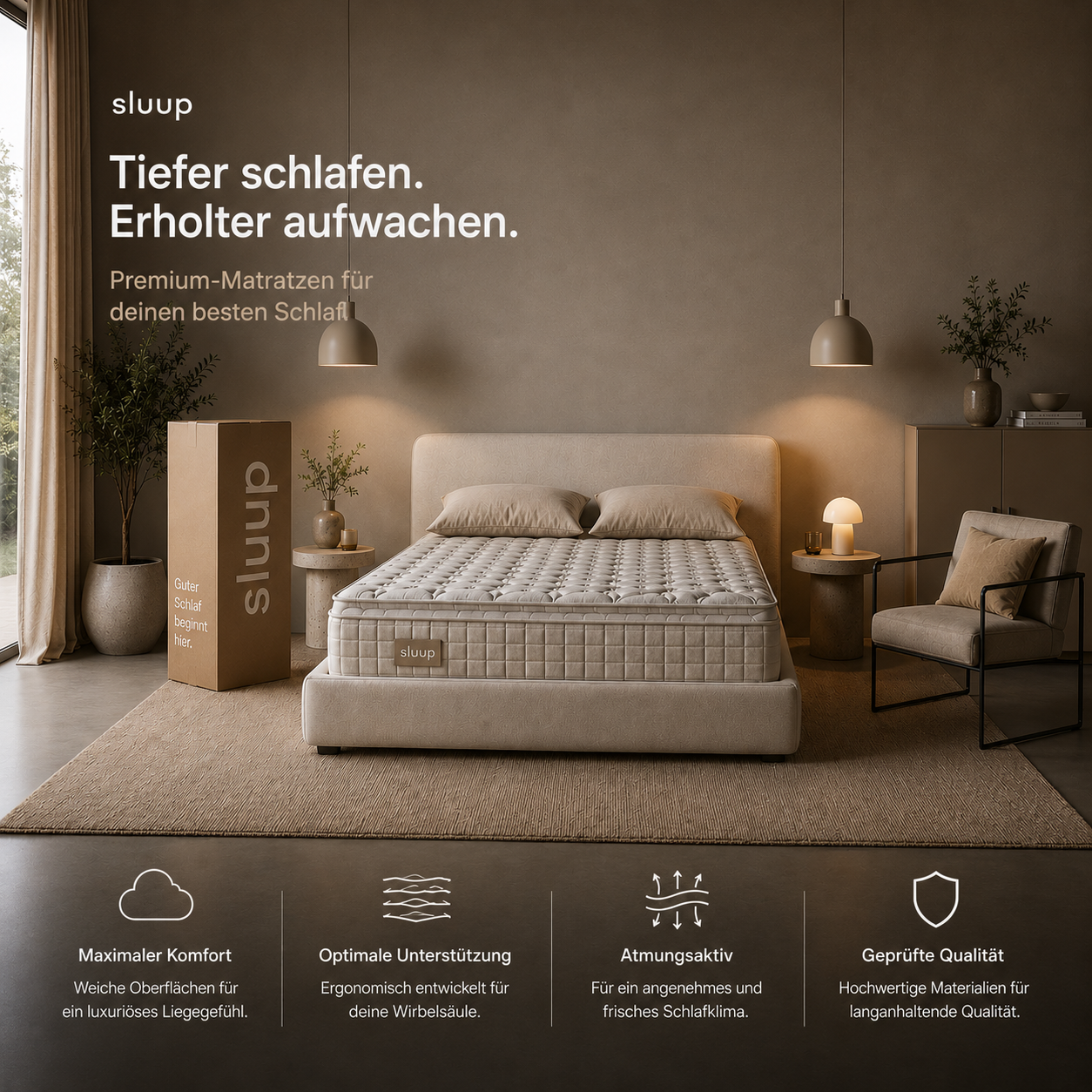 Sluup Premium 7-Zonen Taschenfederkernmatratze – 30 cm