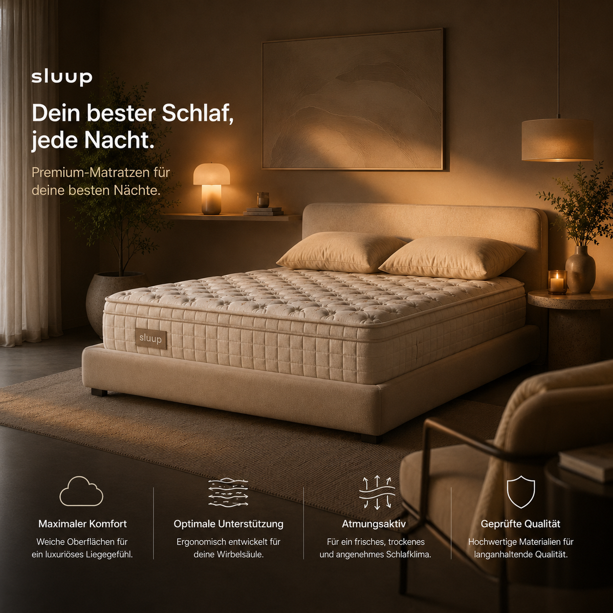 Sluup Premium 7-Zonen Taschenfederkernmatratze – 30 cm